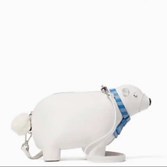 RARE🔥Authentic KATE SPADE Leather BEAR zip top Crosby - Picture 7 of 14